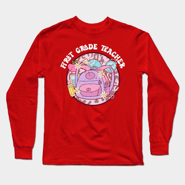 First grade teacher Long Sleeve T-Shirt by Zedeldesign